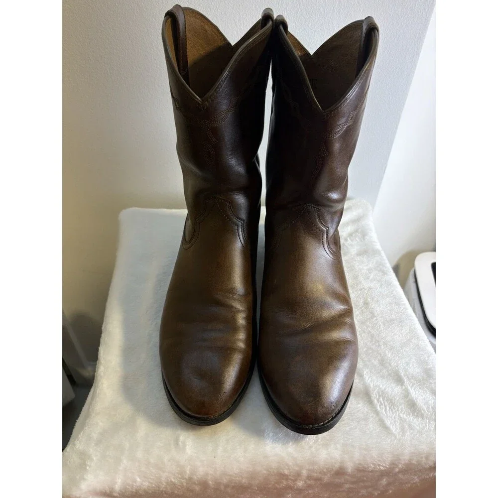 Ariat Men's 12 EE Heritage Roper Western Boots Round Toe, Distressed Brown